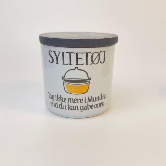 Knabstrup keramik syltetøj / marmelade krukke med trælåg – dansk vintage - Frøken Lilly