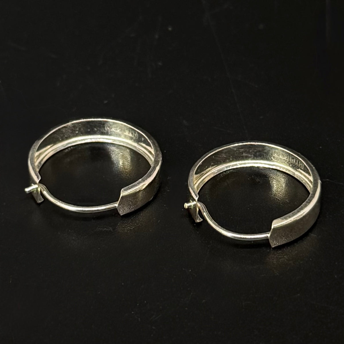 Vintage creoles in 830 silver – HTP – 0.5 cm wide