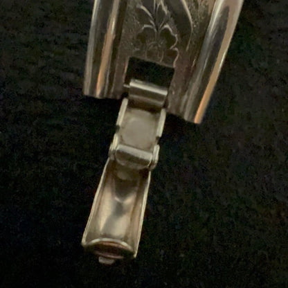 Speidel antique bracelet in .835 silver with Art Nouveau-inspired floral decor -