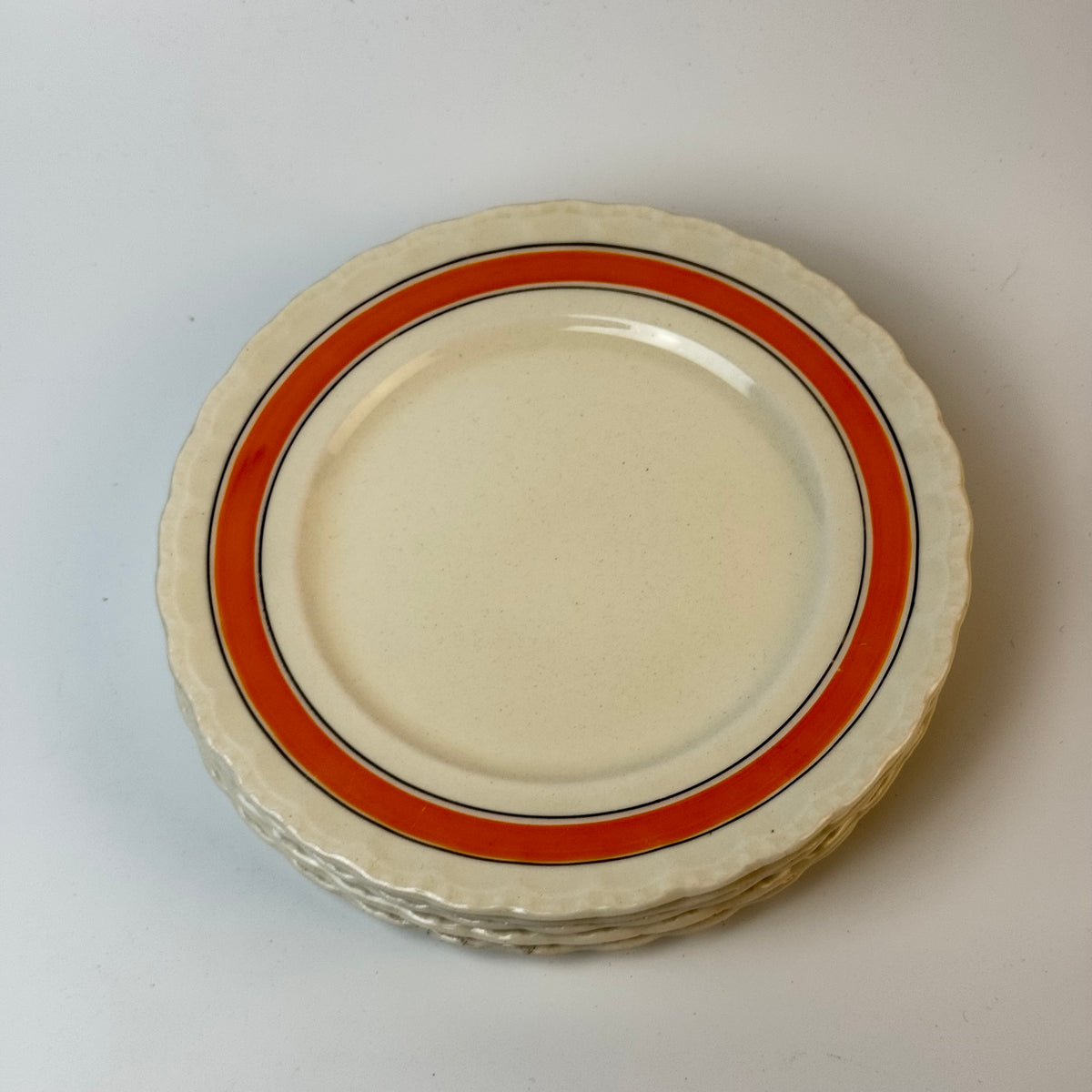 Grindley Cream Petal earthenware dessert plates