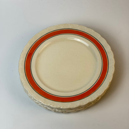 Grindley Cream Petal earthenware dessert plates