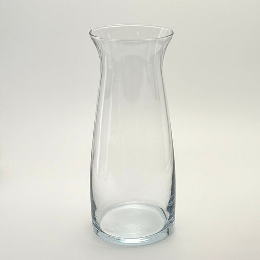Glasvase i klart glas med svunget form, 26 cm
