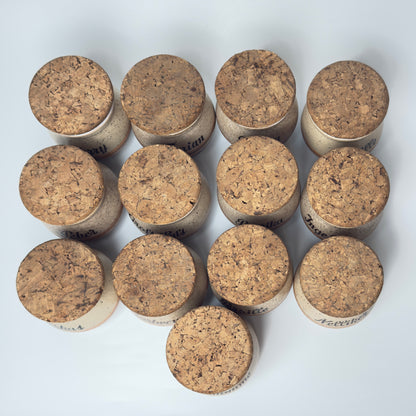Henrik Fog stoneware spice jars with cork lids – Danish ceramics