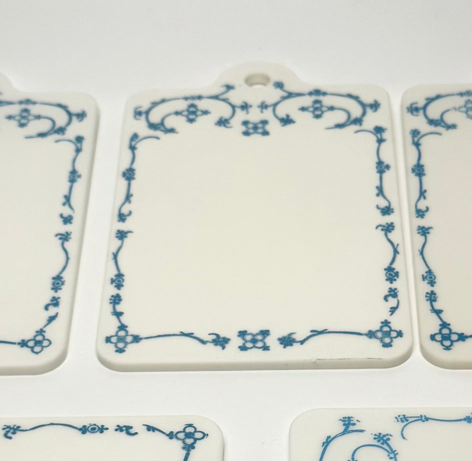5 retro plastic butter boards – Musselmalet style