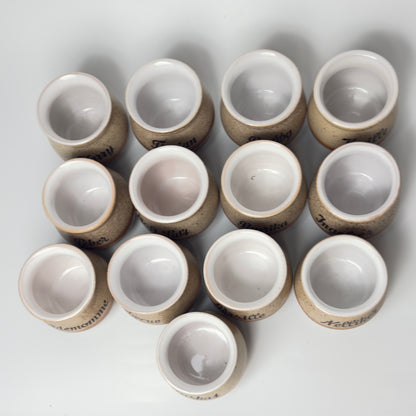 Henrik Fog stoneware spice jars with cork lids – Danish ceramics