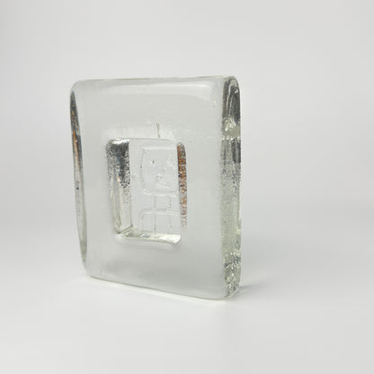 Erik Höglund for Kosta Boda - letterpress - Swedish art glass, 1960s