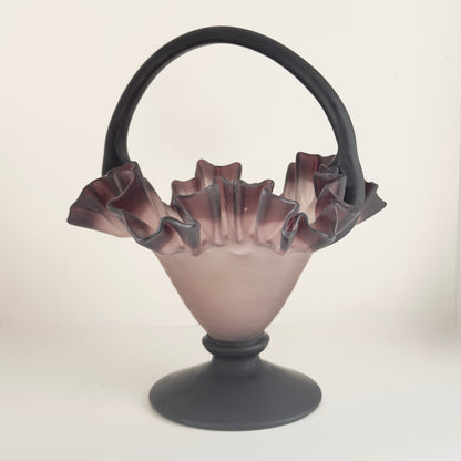 Beautiful bridal basket/glass bowl - Art Nouveau inspired