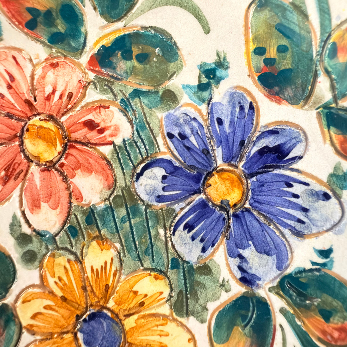 Sberna Deruta majolica dish, hand-painted Italian ceramics 15.5 cm