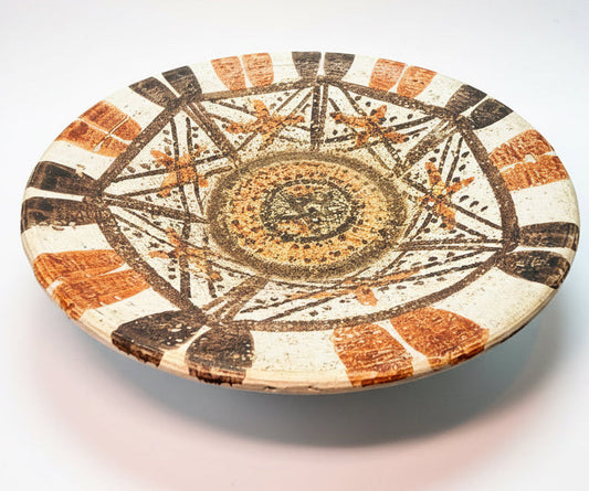 Michael Andersen & Søn stentøjsfad Ø 22,5 cm Bornholm rustik vintage 1960-70’er