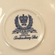 Two trio sets of Imerco 50th anniversary tableware, Rosenborg Castle and Fredensborg Castle 1978