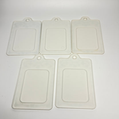 5 retro plastic butter boards – Musselmalet style