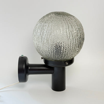 2 vintage outdoor wall lights – E.S. Horn Ice Ball