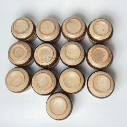 Henrik Fog stoneware spice jars with cork lids – Danish ceramics