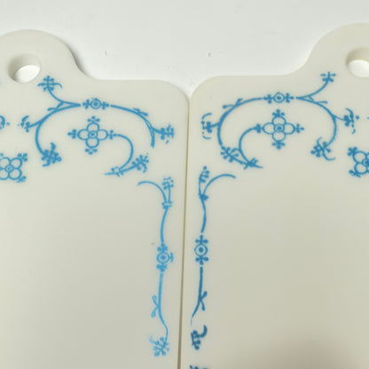5 retro plastic butter boards – Musselmalet style