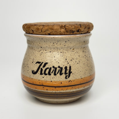 Henrik Fog stoneware spice jars with cork lids – Danish ceramics
