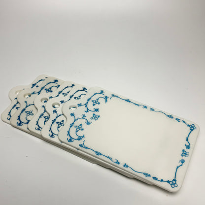 5 retro plastic butter boards – Musselmalet style