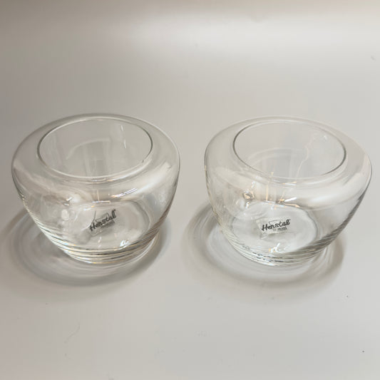 Herstal design glas med glaskugle – sæt med 2 stk dekorationsglas
