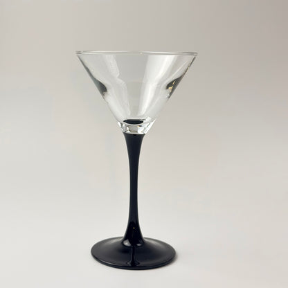 Luminarc France cocktailglas 16,5 cm – sort stilk – vintage martiniglas
