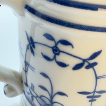 Lithophane ølkrus i porcelæn med tinlåg, 1930-40'erne