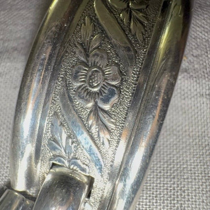 Speidel antique bracelet in .835 silver with Art Nouveau-inspired floral decor -