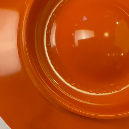 Rosti Mepal egg cups, Copenhagen style, retro orange U115, 1960s - set of 2 plus 1