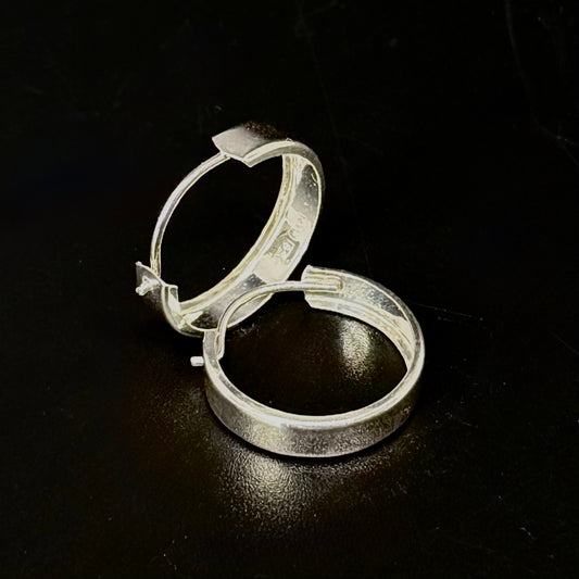 Vintage creoles in 830 silver – HTP – 0.5 cm wide