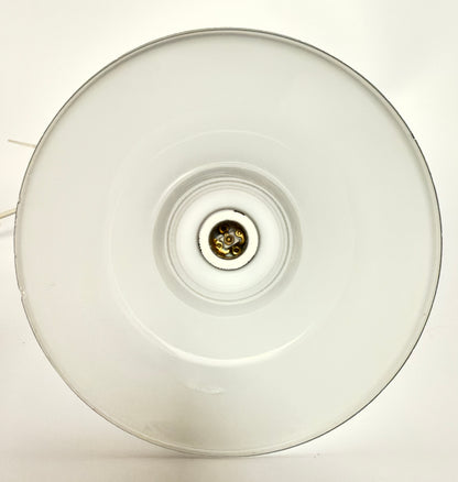 Opal glass pendant with brass suspension – circa 1940–1950s