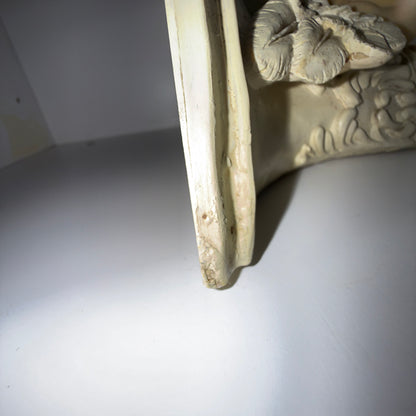 Vintage wall console with angel - cherub in polyresin 22 cm