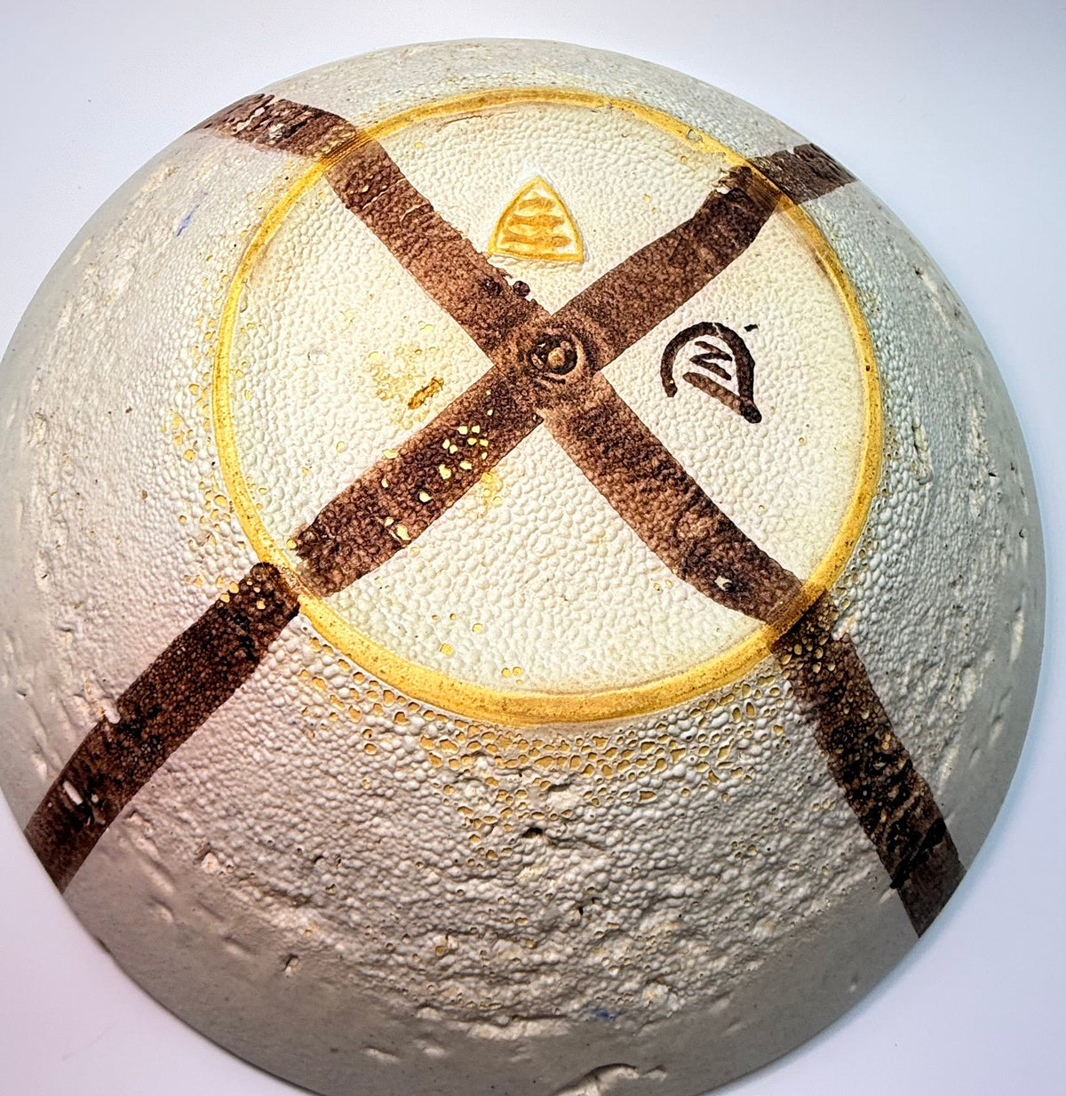 Michael Andersen & Søn stentøjsfad Ø 22,5 cm Bornholm rustik vintage 1960-70’er