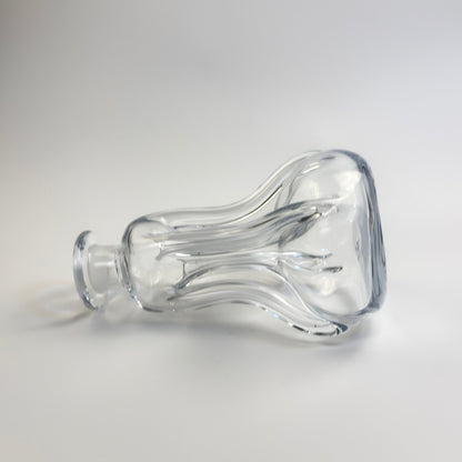 Holmegaard karaffel med låg 24 cm – klar glas – vintage dansk design