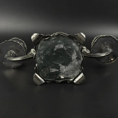 Antik Hans Jensen & Co. 3-armet kandelaber i EPNS – dansk vintage lysestage ca. 1920-1940 - Frøken Lilly