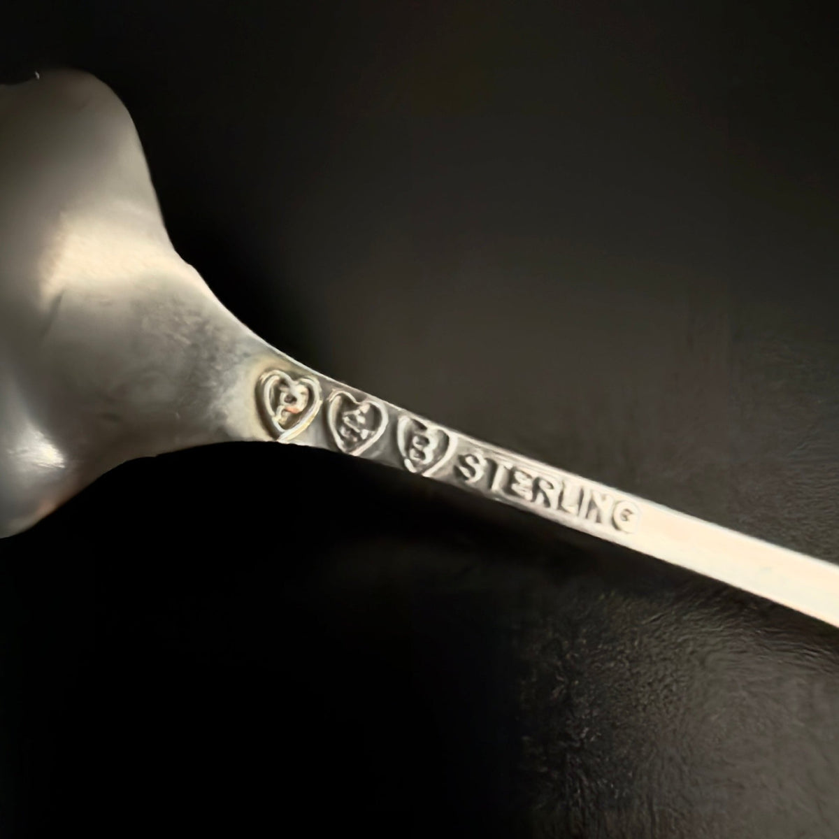 Antik souvenir teske i sterlingsølv, motiv Mount Tacoma og Native American, USA ca. 1900 - Frøken Lilly