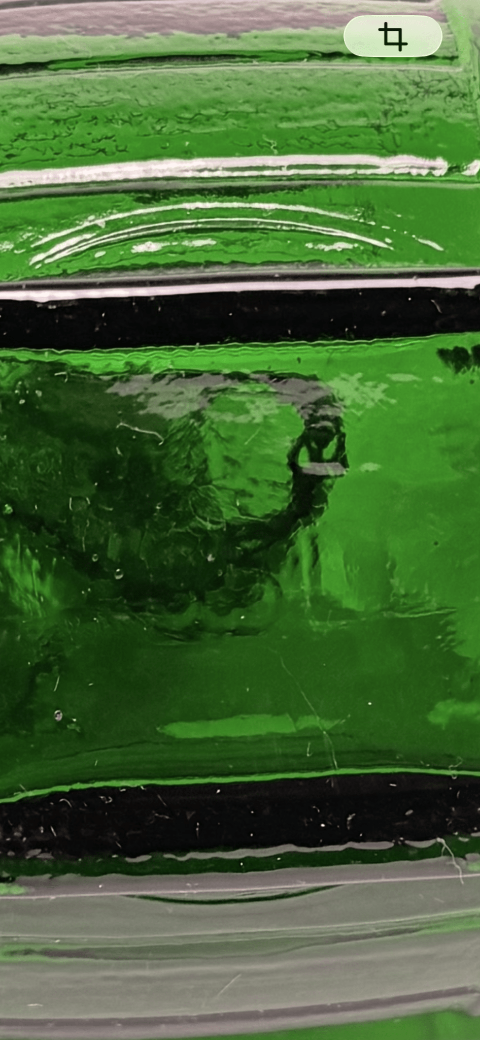 Belgisk vintage karaffel i grønt glas – tøndeform - Frøken Lilly