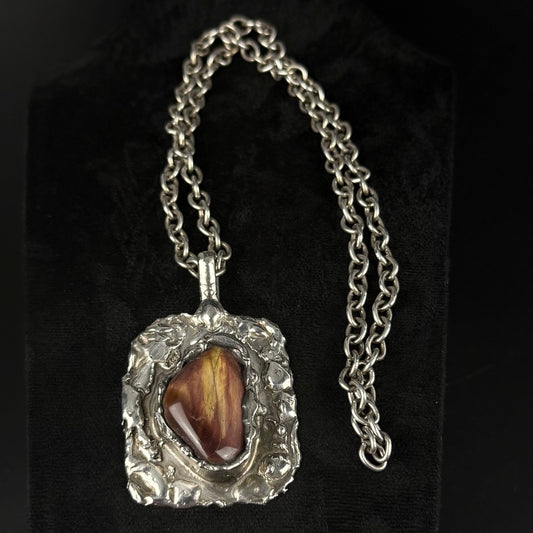 D.S. Handmade Denmark vintage brutalistisk halskæde - Frøken Lilly
