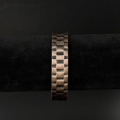 Kobber armbånd med magneter og præget mønster - Frøken Lilly