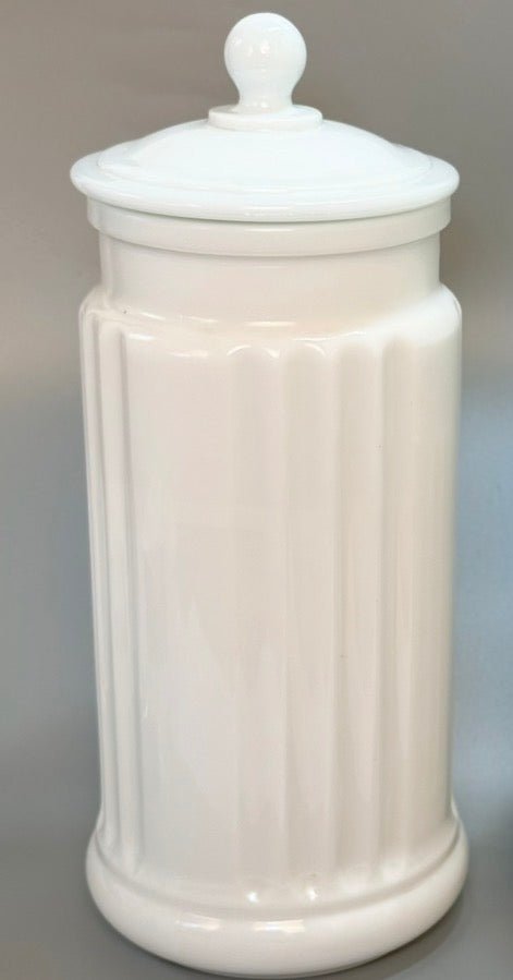 Opbevaringskrukker med låg i opalineglas – italiensk vintage - Frøken Lilly