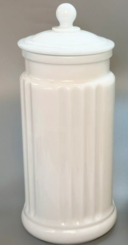 Opbevaringskrukker med låg i opalineglas – italiensk vintage - Frøken Lilly