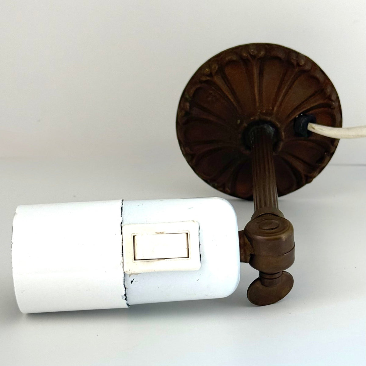 Vintage justerbar lampe i jern-metal - Frøken Lilly